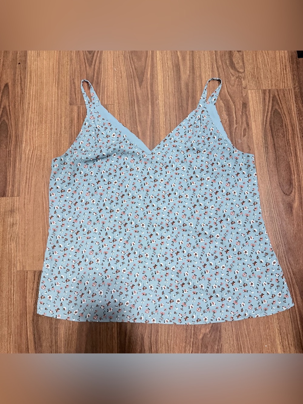 RW&CO. Floral Camisole in Blue XL Like New